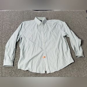 Dockers Mens Dress Shirt Size XL Striped Collared Button Down Cotton Long Sleeve